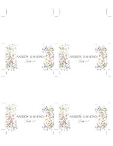 D029 Place Card for Avery5302 8.5x11 Sheet: D029 Napkin Thank you Note