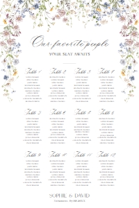 D029 Seating Chart Vertical 24x36: D029 Signage Bundle