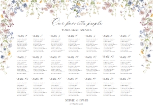 D029 Seating Chart Horizontal A2: D029 Signage Bundle