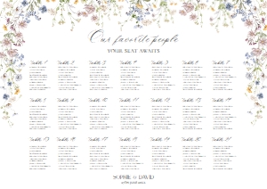 D029 Seating Chart Horizontal A1: D029 Signage Bundle