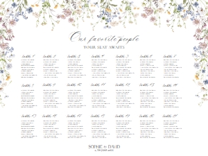 D029 Seating Chart Horizontal 24x18: D029 Signage Bundle