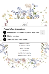 D029 Seating Chart Card 4x6: D029 Signage Bundle