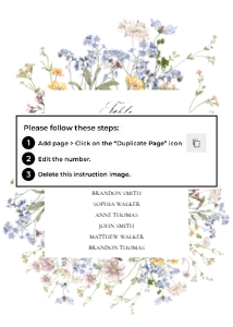 D029 Seating Chart Card 5x7: D029 Signage Bundle