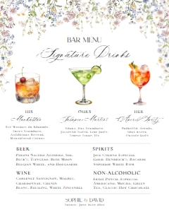 D029 Signature Drink Sign 8x10: D029 Signage Bundle