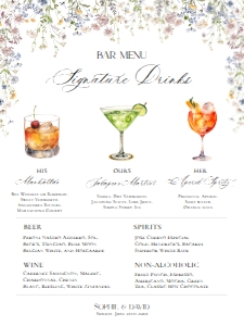 D029 Signature Drink Sign 18x24: D029 Signage Bundle