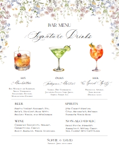 D029 Signature Drink Sign 16x20: D029 Signage Bundle