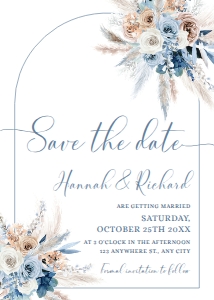 ACB021 Save The Date Card: ACB021 Save The Date
