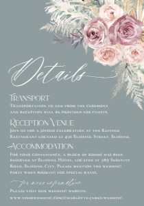 E009 Detail Card Vertical 5x3.5: E009 Wedding Suite