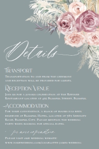 E009 Detail Card Vertical 4x6: E009 Wedding Suite