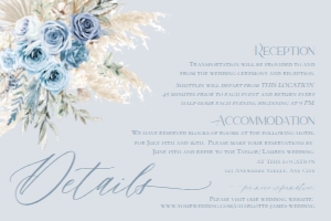 E011 Detail Card Horizontal 6x4: E011 Wedding Suite