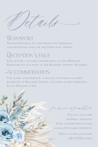 E011 Detail Card Vertical 4x6: E011 Wedding Suite