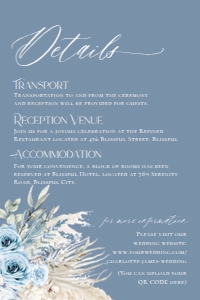 E013 Detail Card Vertical 4x6: E013 Wedding Suite