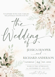 D024 Wedding Invite Front: D024 Wedding Invitation