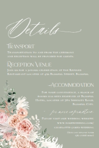 E052 Detail Card Vertical 4x6: E052 Wedding Suite