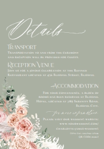 E052 Detail Card Vertical 5x3.5: E052 Wedding Suite