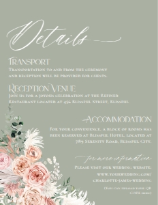 E052 Detail Card Vertical 4.25x5.5: E052 Wedding Suite