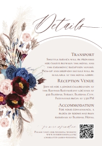 E053 Detail Card Vertical 5x3.5: E053 Wedding Suite