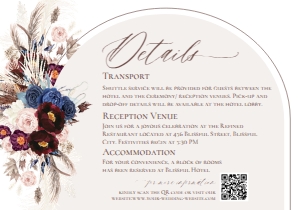 E053 Detail Card Horizontal 5x3.5: E053 Wedding Suite