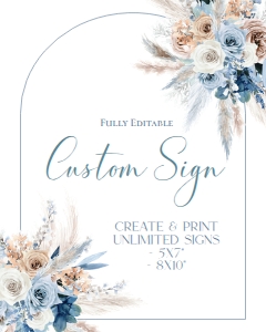 ACB025 Custom Sign 8x10: ACB025 Custom Sign