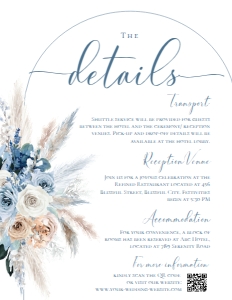 ACB022 Detail Card Vertical 4.25x5.5: ACB022 Wedding Suite