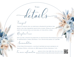 ACB022 Detail Card Horizontal 5.5x4.25: ACB022 Wedding Suite