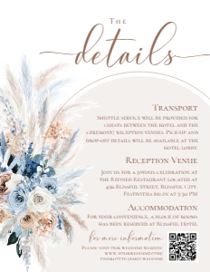 E067 Detail Card Vertical 4.25x5.5: E067 Wedding Suite