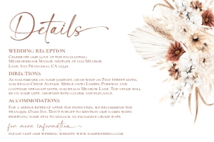 D021 Detail Card Horizontal 6x4 B: D021 Wedding Suite