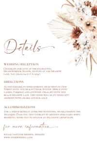 D021 Detail Card Vertical 4x6 B: D021 Wedding Suite