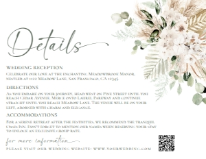 D024 Detail Card Horizontal 5.5x4.25 B: D024 Wedding Bundle