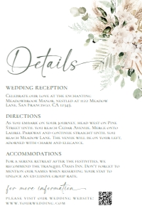 D024 Detail Card Vertical 4x6 B: D024 Wedding Bundle