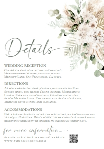 D024 Detail Card Vertical 3.5x5 B: D024 Wedding Bundle