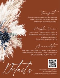 E017 Detail Card Vertical 4.25x5.5: E017 Wedding Suite