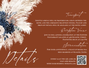 E017 Detail Card Horizontal 5.5x4.25: E017 Wedding Suite