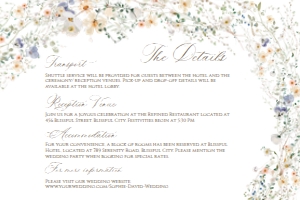 E021 Detail Card Horizontal 6x4: E021 Wedding Suite