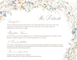 E021 Detail Card Horizontal 5.5x4.25: E021 Wedding Suite