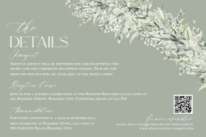 E022 Detail Card Horizontal 6x4: E022 Wedding Suite