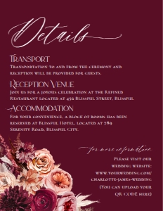 E041 Detail Card Vertical 5.5x4.25: E041 Wedding Suite