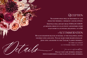 E041 Detail Card Horizontal 6x4: E041 Wedding Suite