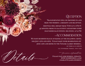 E041 Detail Card Horizontal 5.5x4.25: E041 Wedding Suite