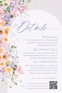 E045 Detail Card Vertical 4x6: E045 Wedding Suite
