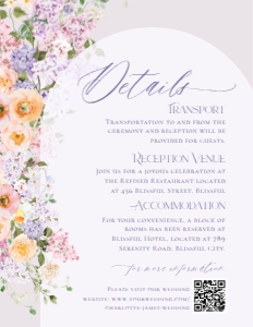 E045 Detail Card Vertical 5.5x4.25: E045 Wedding Suite