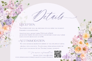 E045 Detail Card Horizontal 6x4: E045 Wedding Suite