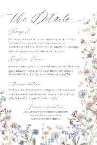 E048 Detail Card Vertical 4x6: E048 Wedding Suite