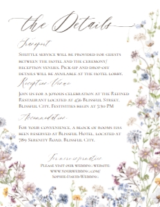 E048 Detail Card Vertical 5.5x4.25: E048 Wedding Suite
