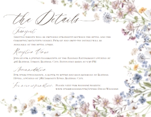 E048 Detail Card Horizontal 5.5x4.25: E048 Wedding Suite