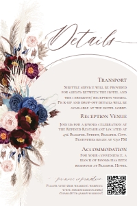 E053 Detail Card Vertical 4x6: E053 Wedding Suite
