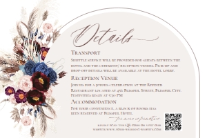 E053 Detail Card Horizontal 6x4: E053 Wedding Suite