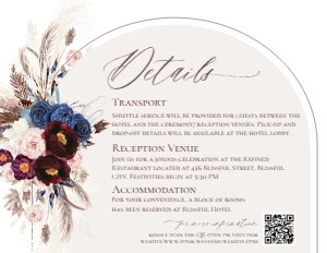 E053 Detail Card Horizontal 5.5x4.25: E053 Wedding Suite
