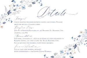 E057 Detail Card Horizontal 6x4: E057 Wedding Suite