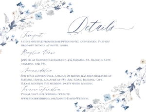 E057 Detail Card Horizontal 5.5x4.25: E057 Wedding Suite